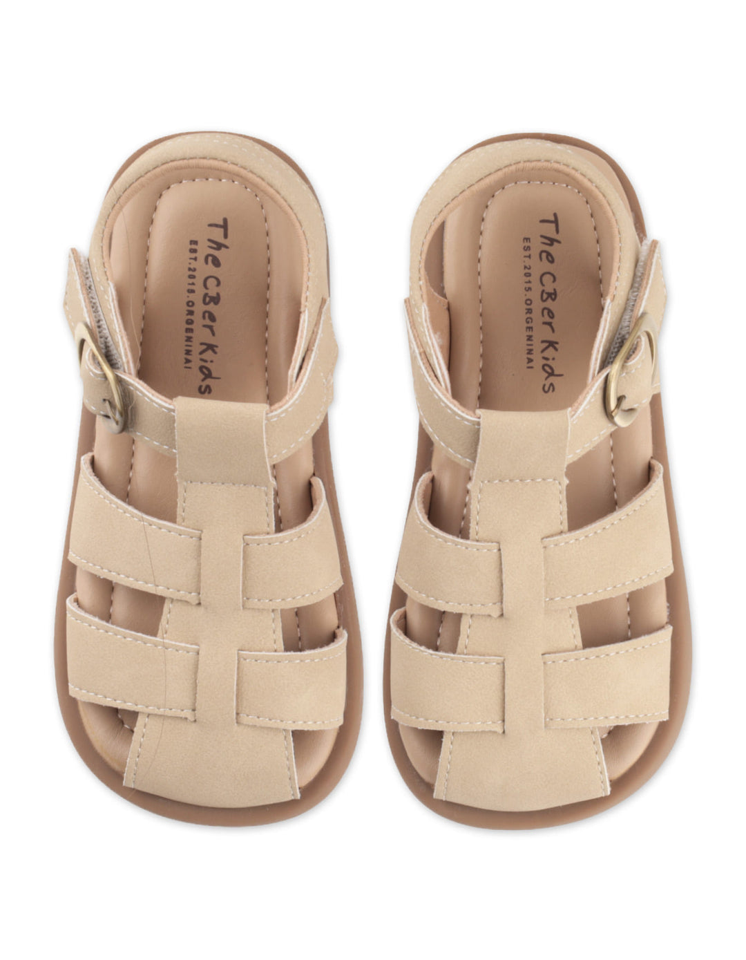 Boys Multi Strap Sandals Beige at Zubaidas