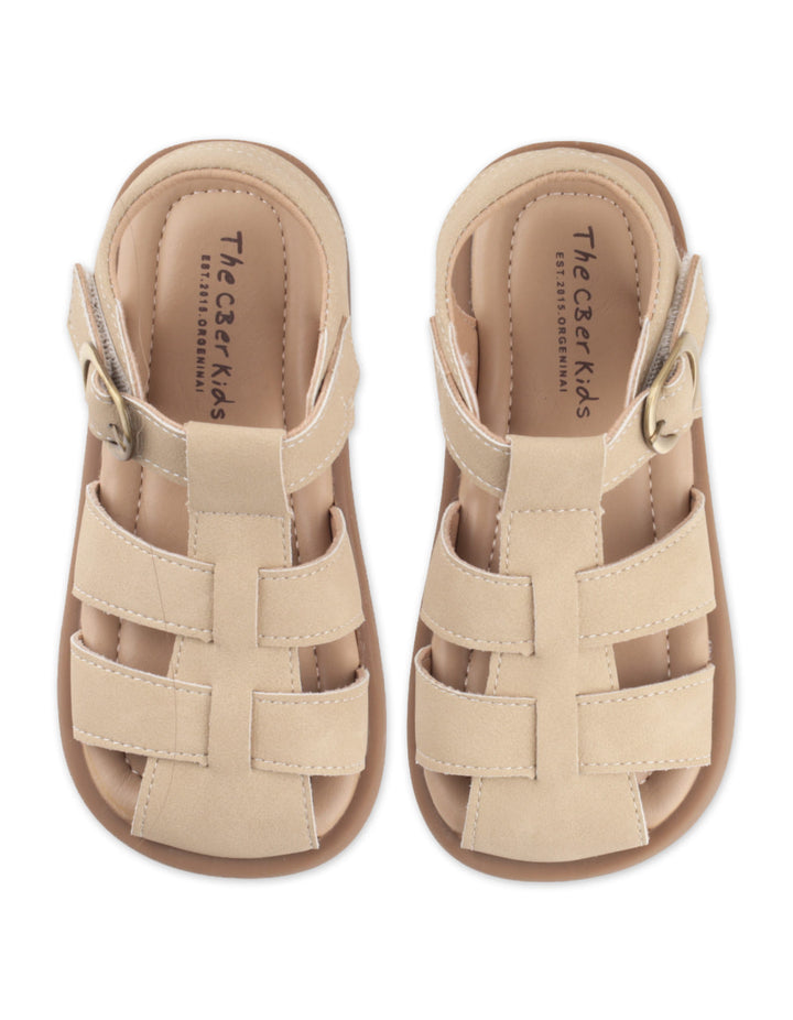 Boys Multi Strap Sandals Beige at Zubaidas