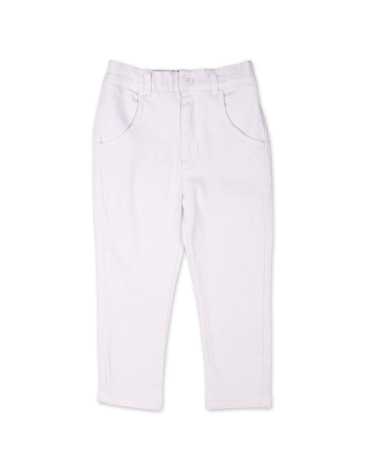 Boys Pants Bambies Soft and Classic White at Zubaidas