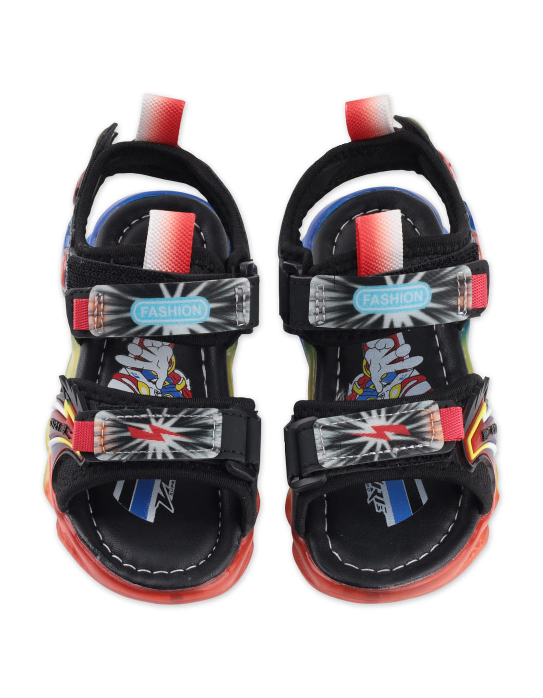 Boys Sporty Sandals Colorful Graphic Accents at Zubaidas