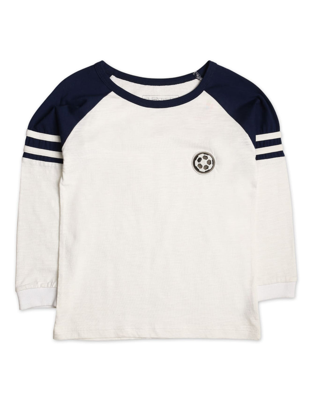 Boys Striped Football T Shirt Bambies  Raglan at Zubaidas