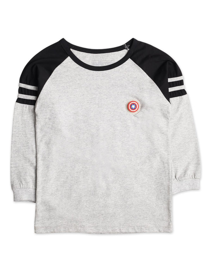 Boys Striped Raglan Avenger T-Shirt Bambies at Zubaidas