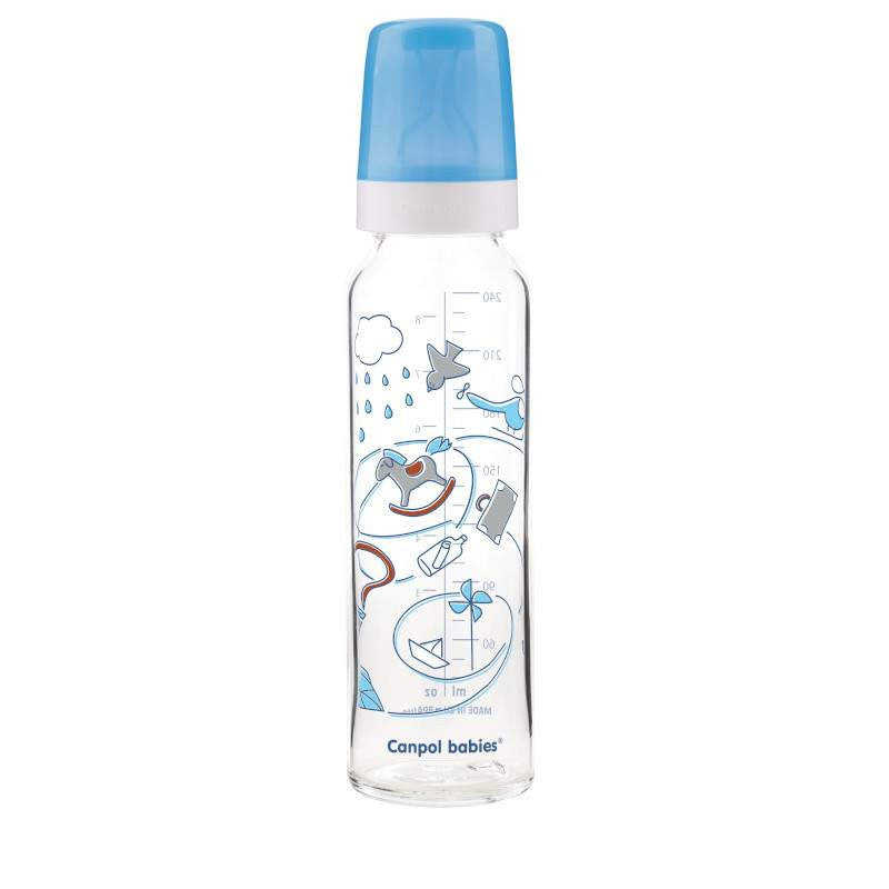 Canpol Babies Glass Narrow Neck Bottle 240 ML 42/201 at Zubaidas