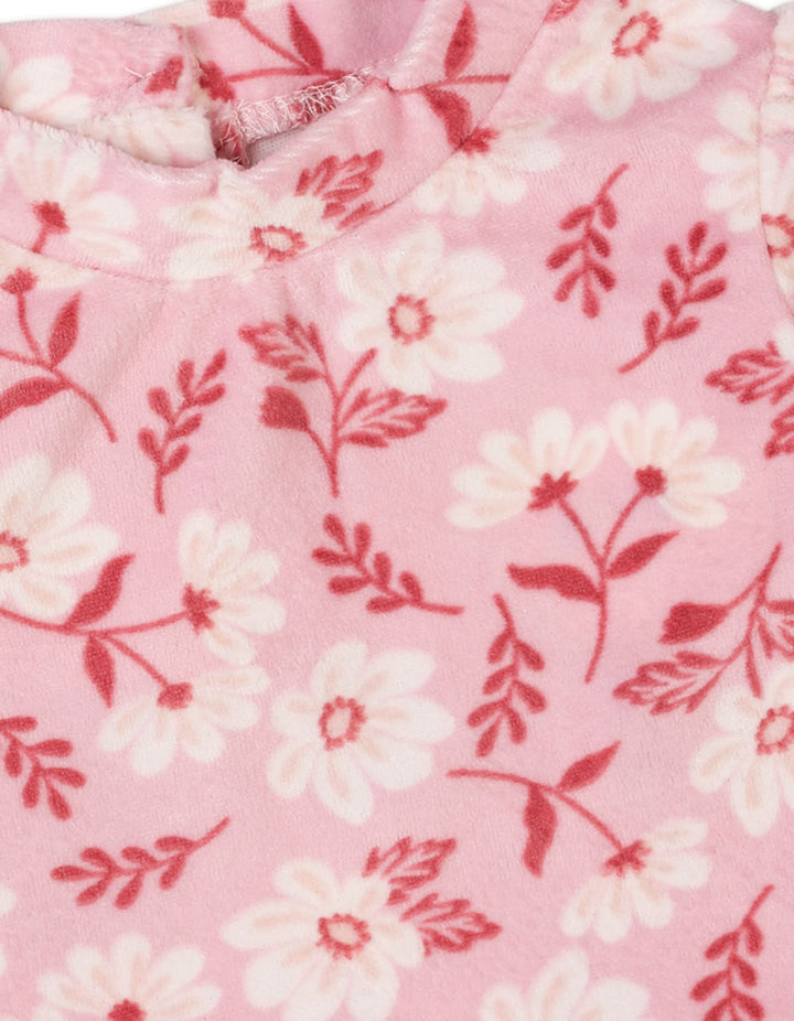 Cozy Baby Girl Winter Clothing Sets Bambies Floral Pink and Black at Zubaidas Offical