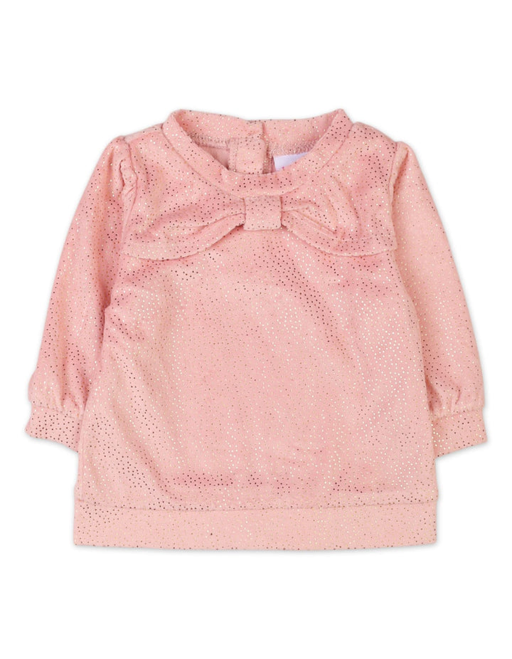 Cute Baby Girls Winter Outfit Sets Bambies Bow Pink at Zubaidas Pakistan