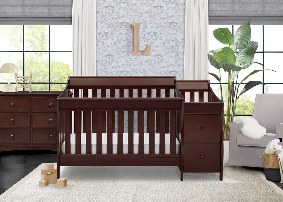 Delta Children Bentley S Convertible Crib and Changer 74461-607 Black Cherry Espresso at Zubaidas Pakistan
