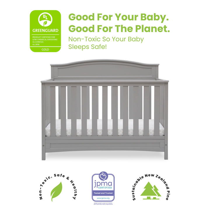 Delta Children Emery Convertible Crib 7380-026 Grey at Zubaidas Best Baby Store in Pakistan