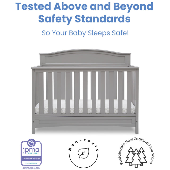 Delta Children Emery Convertible Crib 7380-026 Grey at Zubaidas Best Baby Shop in Pakistan