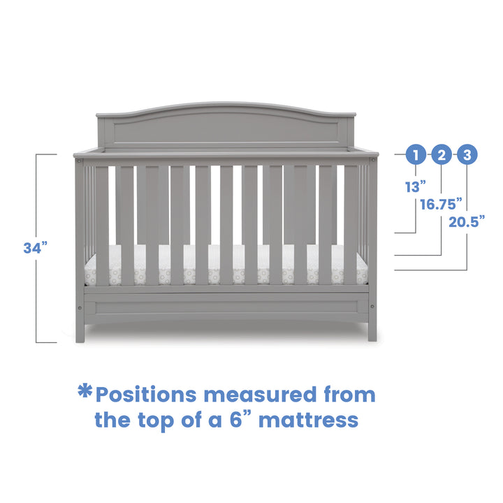 Delta Children Emery Convertible Crib 7380-026 Grey at Zubaidas # 1 Baby Store in Pakistan