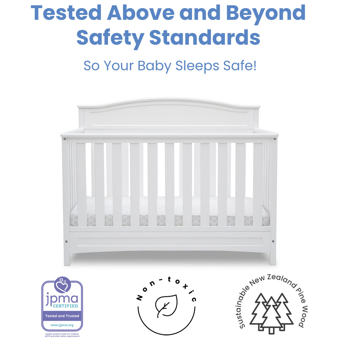 Delta Children Emery Convertible Crib 7380-100 White at Zubaidas Best Baby Shop in Pakistan