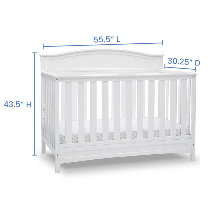 Delta Children Emery Convertible Crib 7380-100 White at Zubaidas No 1 Baby Store in Pakistan