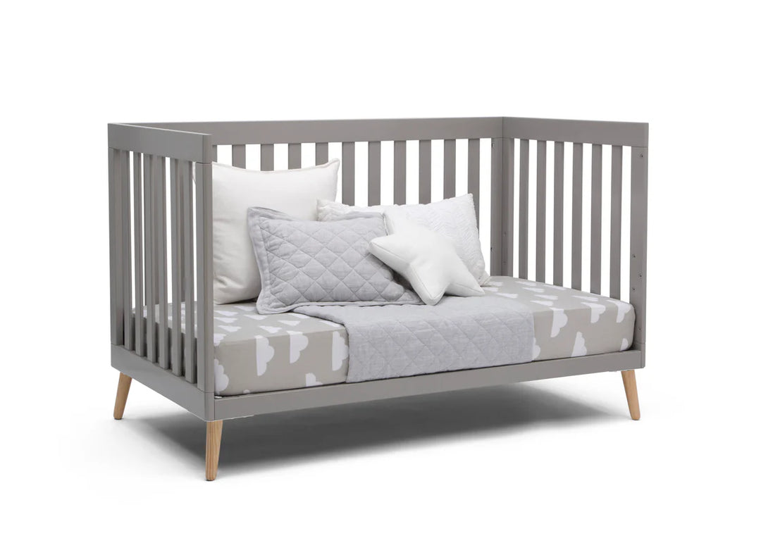 Delta Children Essex Convertible Crib W103150-1359 Grey with Natural at Zubaidas Number 1 Baby Shop in Pakistan