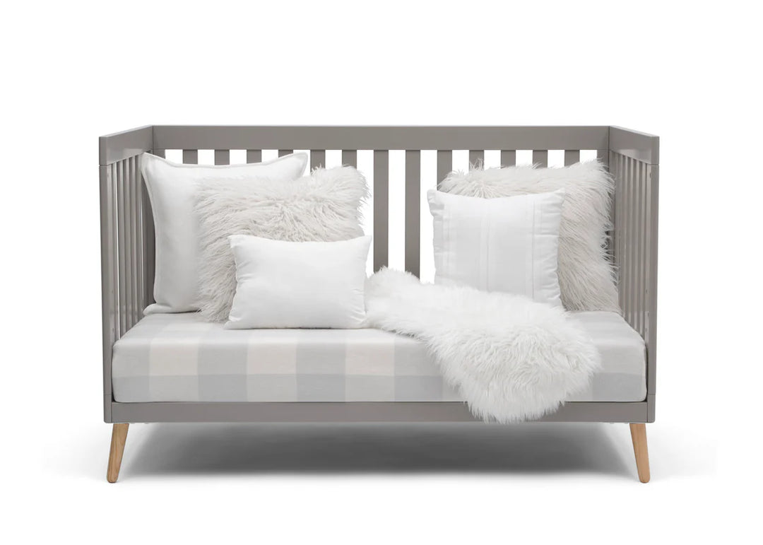 Delta Children Essex Convertible Crib W103150-1359 Grey with Natural at Zubaidas # 1 Baby Store in Pakistan