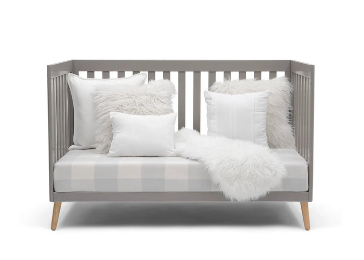 Delta Children Essex Convertible Crib W103150-1359 Grey with Natural at Zubaidas # 1 Baby Store in Pakistan