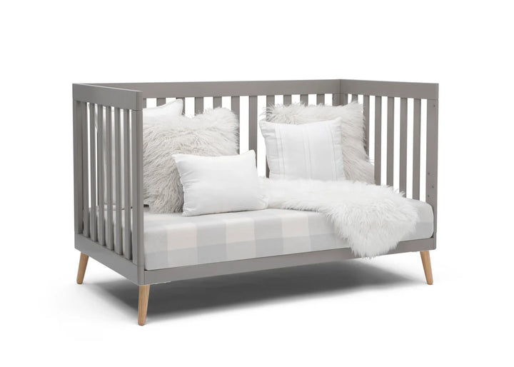Delta Children Essex Convertible Crib W103150-1359 Grey with Natural at Zubaidas # 1 Baby Shop in Pakistan