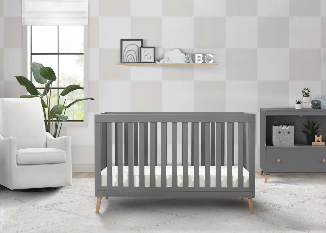 Delta Children Essex Convertible Crib W103150-1359 Grey with Natural at Zubaidas Pakistan