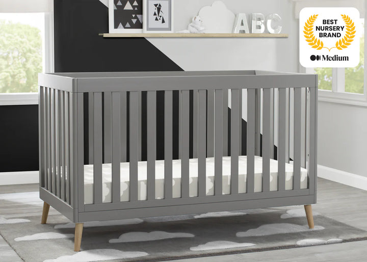 Delta Children Essex Convertible Crib W103150-1359 Grey with Natural at Zubaidas Official Pakistan