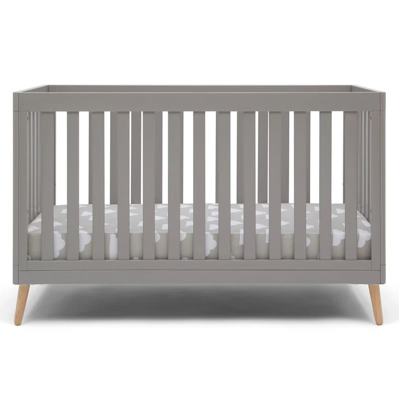 Delta Children Essex Convertible Crib W103150-1359 Grey with Natural at Zubaidas Best Baby Shop in Pakistan