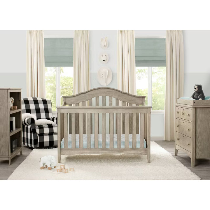 Delta Children Farmhouse Convertible Baby Crib W112150-1340 Textured Limestone at Zubaidas Pakistan