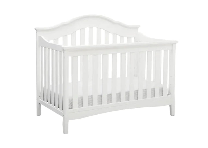 Delta Children Farmhouse Convertible Baby Crib W112150-1349 Textured White at Zubaidas
