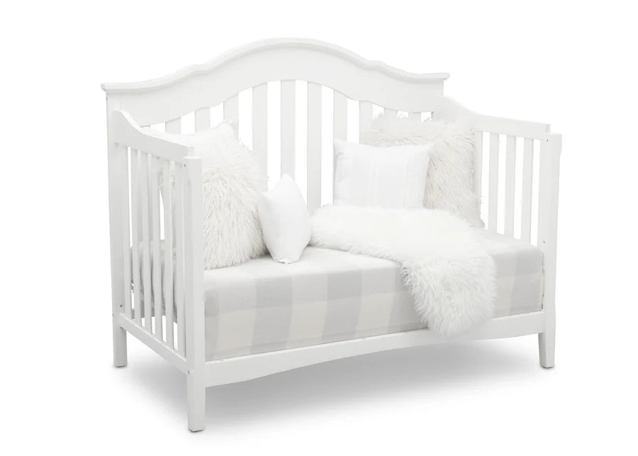 Delta Children Farmhouse Convertible Baby Crib W112150-1349 Textured White at Zubaidas # 1 Baby Shop in Pakistan