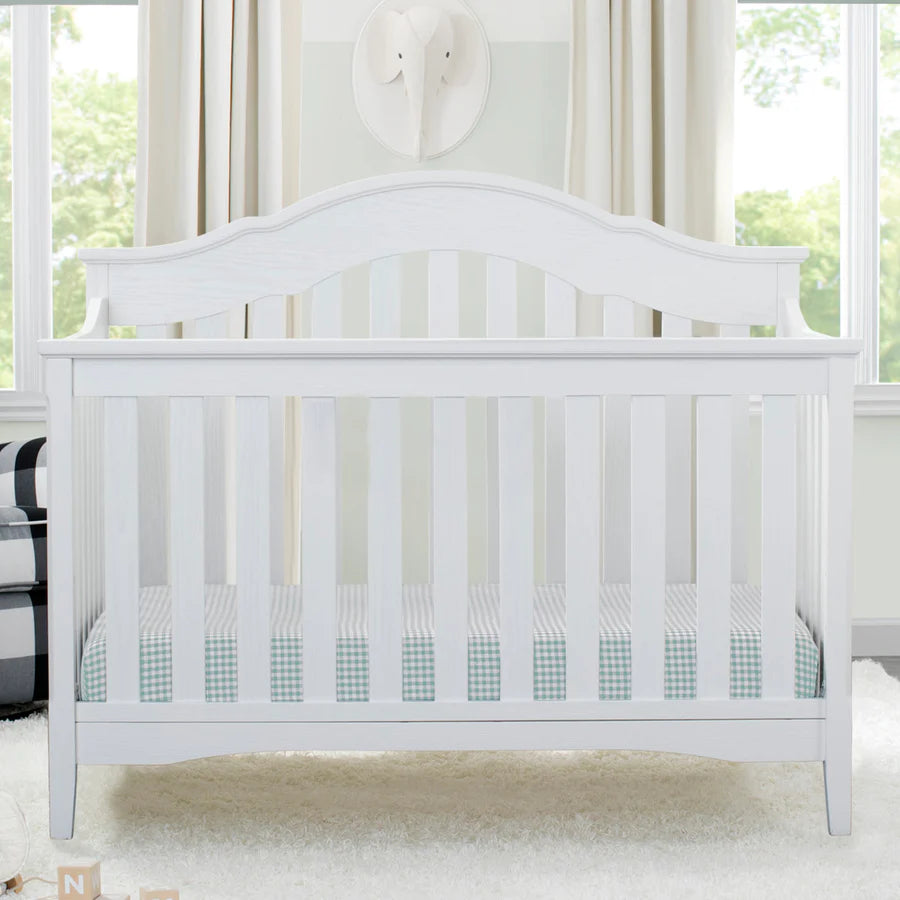 Delta Children Farmhouse Convertible Baby Crib W112150-1349 Textured White at Zubaidas Best Baby Store in Pakistan