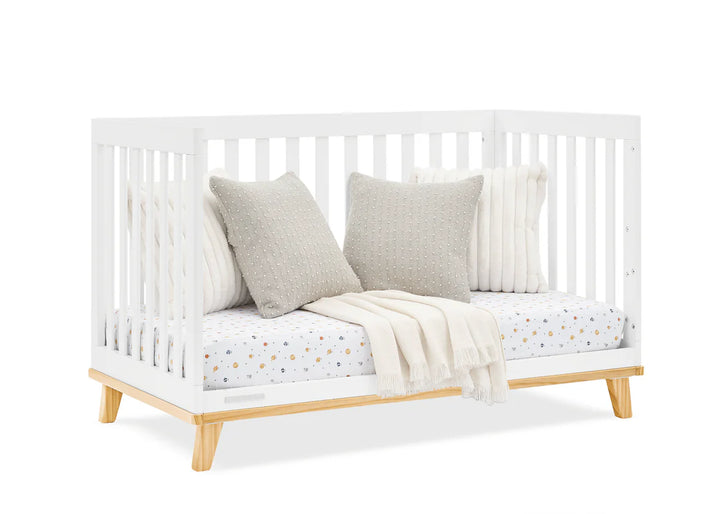 Delta Children Frankie Convertible Crib W198130-123 Bianca White with Natural at Zubaidas Pakistan's most loved Baby Store