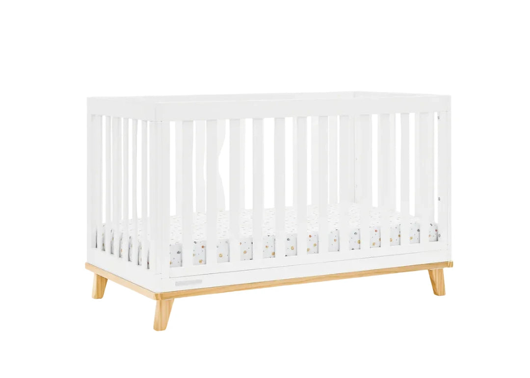 Delta Children Frankie Convertible Crib W198130-123 Bianca White with Natural at Zubaidas