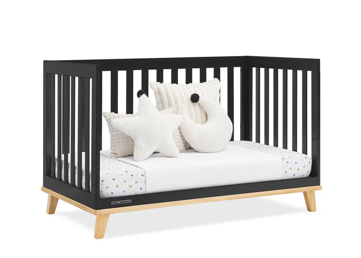 Delta Children Frankie Convertible Crib W198130-1482 Ebony with Natural at Zubaidas Pakistan's most trusted Baby Store