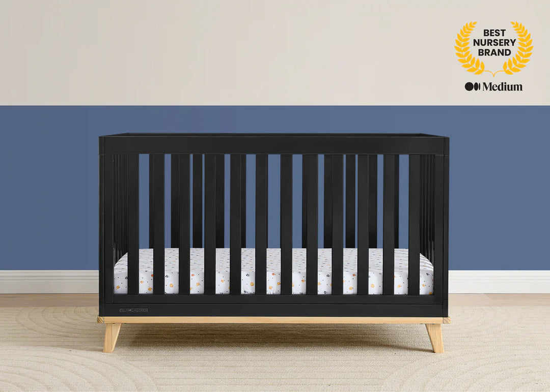 Delta Children Frankie Convertible Crib W198130-1482 Ebony with Natural at Zubaidas Official Pakistan