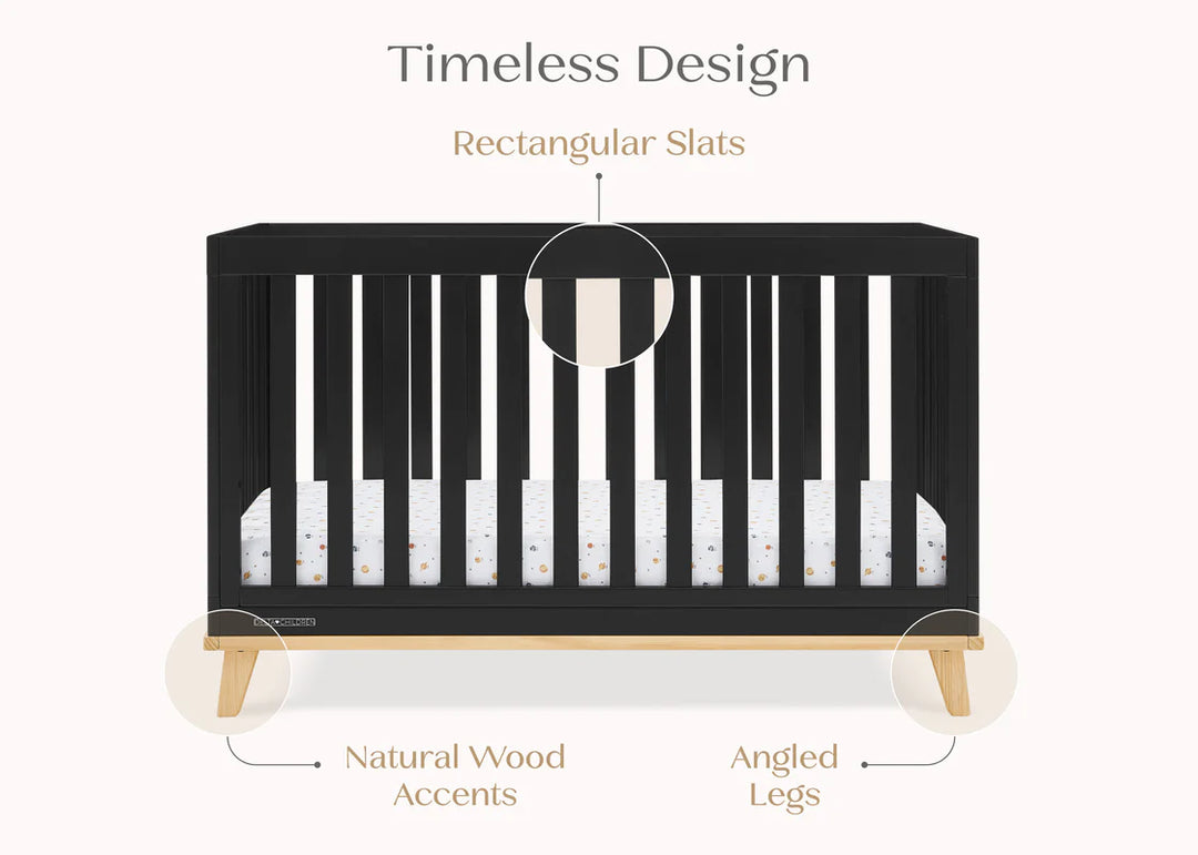 Delta Children Frankie Convertible Crib W198130-1482 Ebony with Natural at Zubaidas Best Baby Store in Pakistan