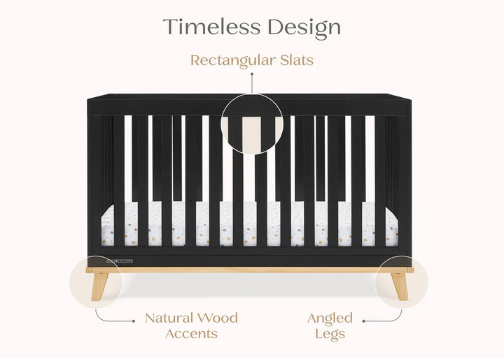 Delta Children Frankie Convertible Crib W198130-1482 Ebony with Natural at Zubaidas Best Baby Store in Pakistan