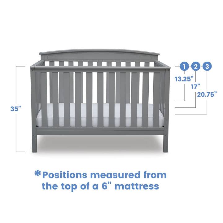 Delta Children Gateway Convertible Crib 7312-026 Grey at Zubaidas Best Baby Shop in Pakistan