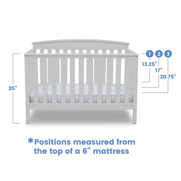 Delta Children Gateway Convertible Crib 7312-100 White at Zubaidas Best Baby Shop in Pakistan