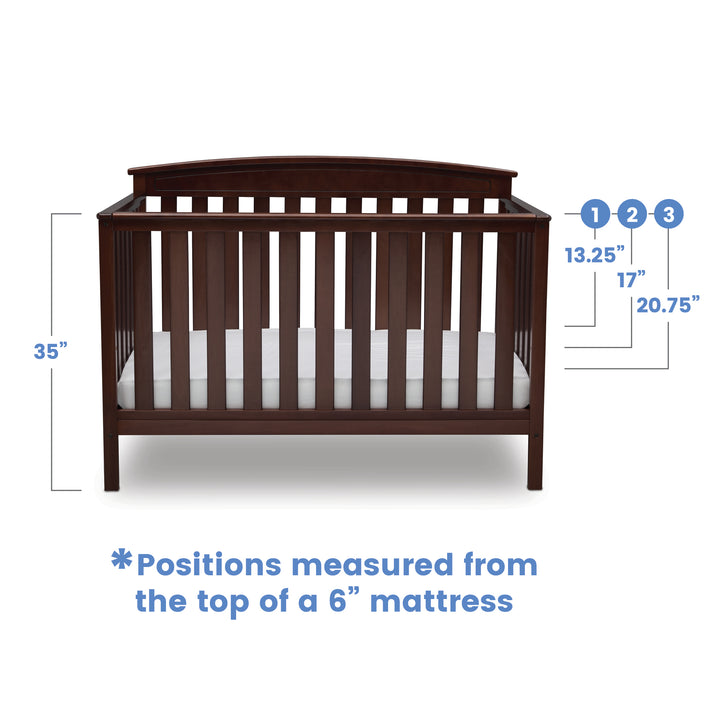 Delta Children Gateway Convertible Crib 7312-207 Dark Chocolate at Zubaidas Best Baby Shop in Pakistan