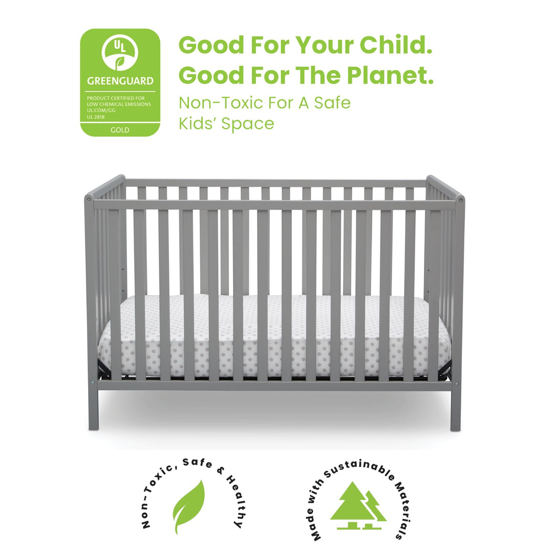 Delta Children Heartland Convertible Crib 555140-026 Grey at Zubaidas Best Online Baby Store in Pakistan
