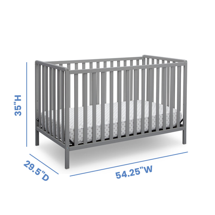 Delta Children Heartland Convertible Crib 555140-026 Grey at Zubaidas Number 1 Baby Store in Pakistan