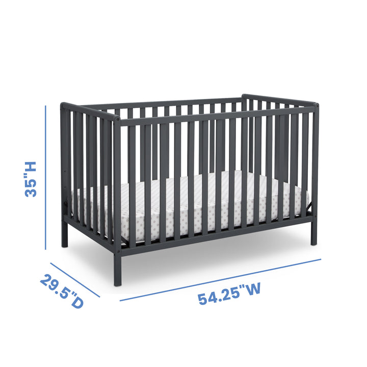 Delta Children Heartland Convertible Crib 555140-029 Charcoal Grey at Zubaidas No 1 Baby Store in Pakistan