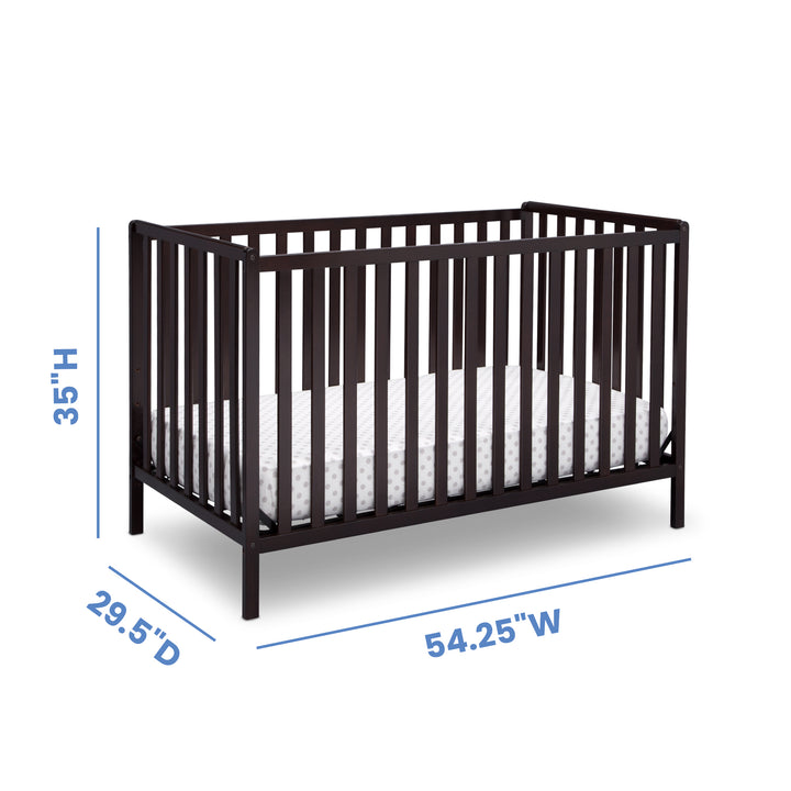 Delta Children Heartland Convertible Crib 555140-207 Dark Chocolate at Zubaidas Number 1 Baby Store in Pakistan