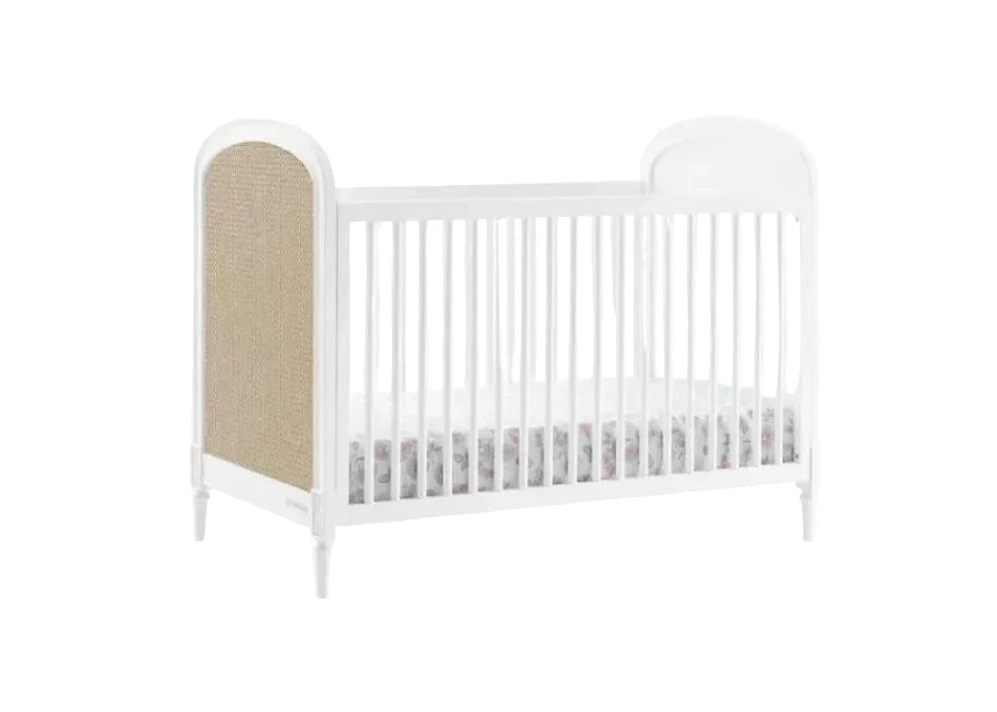 Delta Children Madeline Convertible Crib W134130-1508 Bianca White with Textured Almond at Zubaidas