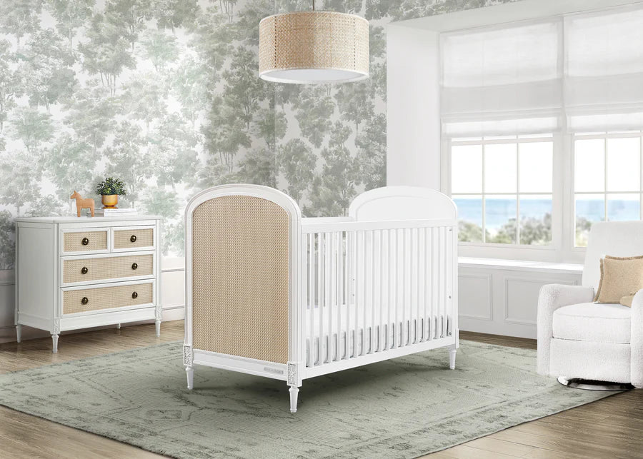 Delta Children Madeline Convertible Crib W134130-1508 Bianca White with Textured Almond at Zubaidas Pakistan
