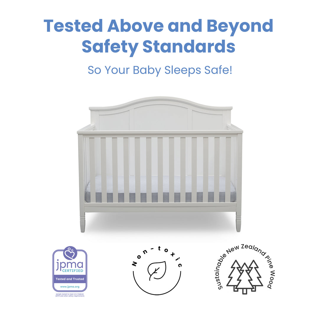 Delta Children Madrid Convertible Crib 7730-130 Bianca White at Zubaidas Best Online Baby Store in Pakistan