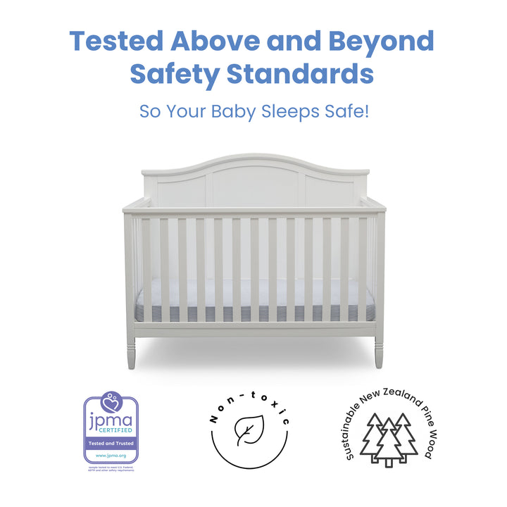 Delta Children Madrid Convertible Crib 7730-130 Bianca White at Zubaidas Best Online Baby Store in Pakistan