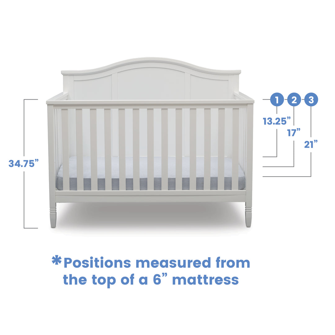 Delta Children Madrid Convertible Crib 7730-130 Bianca White at Zubaidas Best Online Baby Shop in Pakistan
