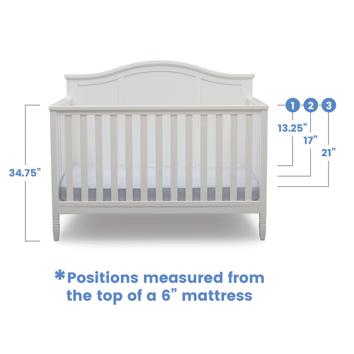 Delta Children Madrid Convertible Crib 7730-130 Bianca White at Zubaidas Best Online Baby Shop in Pakistan