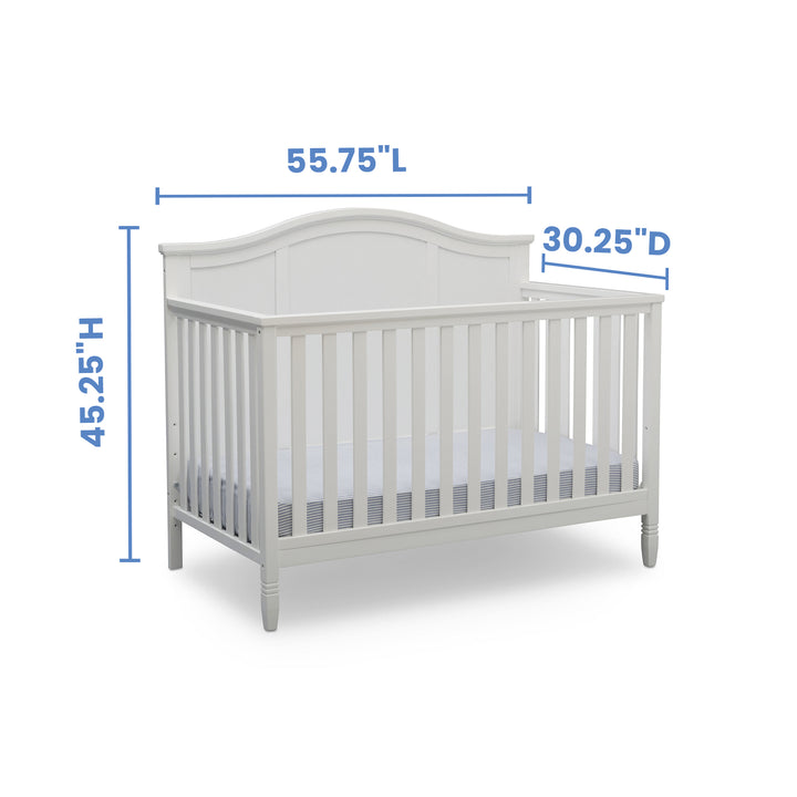 Delta Children Madrid Convertible Crib 7730-130 Bianca White at Zubaidas #1  Online Baby Store in Pakistan