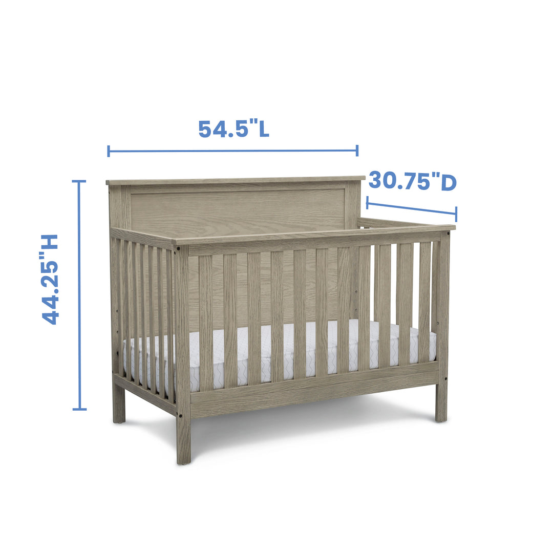 Delta Children Middleton Convertible Baby Crib W101150-1340 Textured Limestone at Zubaidas Number 1 Online Baby Shop in Pakistan