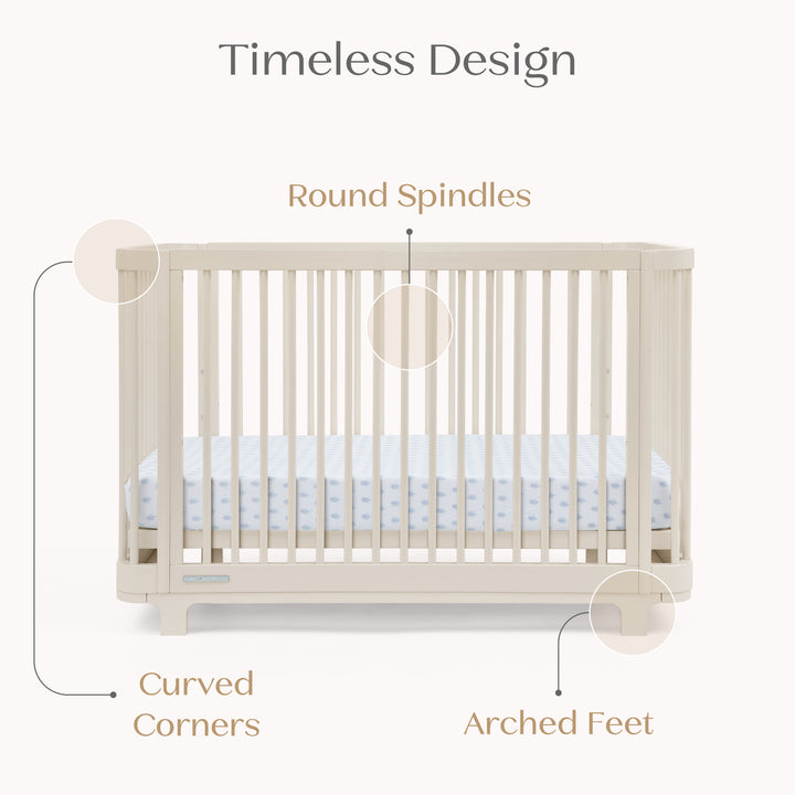 Delta Children Nest Convertible Crib W110130-1560 Soft Beige at Zubaidas Best Online Baby Shop in Pakistan