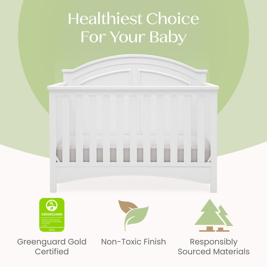 Delta Children Perry Convertible Crib W120650-130 Bianca White at Zubaidas Official Pakistan