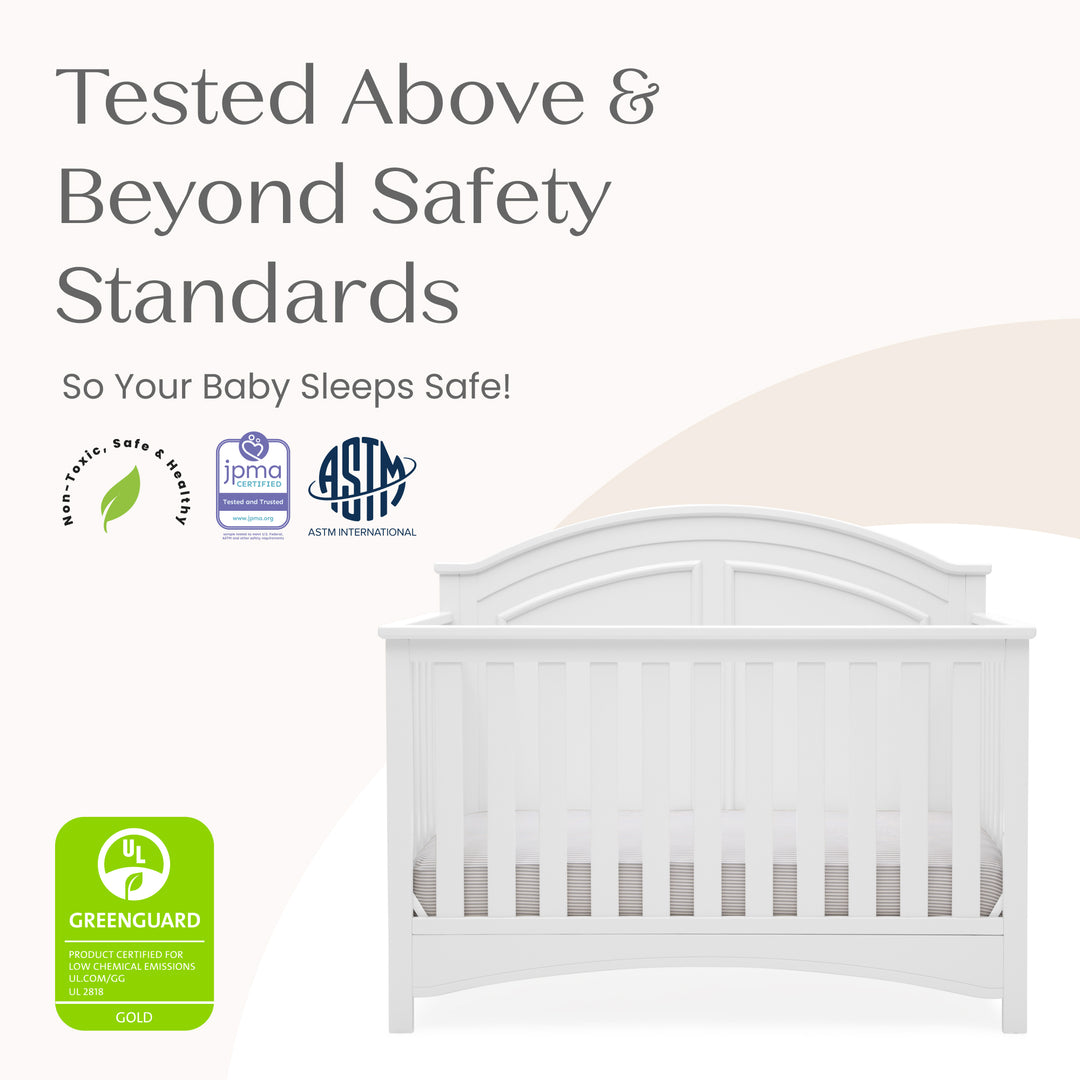 Delta Children Perry Convertible Crib W120650-130 Bianca White at Zubaidas Online Pakistan